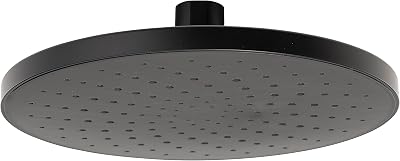 Croydex Presion Pressure Boost Shower 200mm Black Matt Low Pressure 1/2" BSP