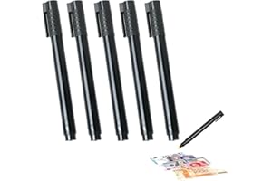 5 Pcs Counterfeit Bill Detector Pens, Pen Bills Money Loss Prevention Tester Money Checker Pens, Fake Money Marker with Clip 