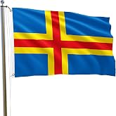 Aland Islands Finland Flag 3x5 FT &Aring;land Islanders Bright Colors Fade Proof Polyester with 2 Brass Grommets Indoor Outdoor