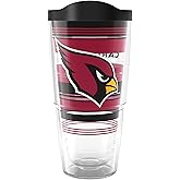 Tervis NFL Arizona Cardinals - Hype Stripes Made in USA Double Walled Insulated Tumbler Travel Cup Keeps Drinks Cold & Hot, 24oz, Classic