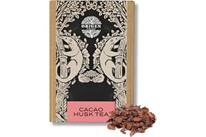 Origen Cacao Husk Tea – 100% Natural Cacao Shell – Zero Sugar, Caffeine-Free Superfood – Healthy Chocolate Tea Alternative to Coffee – Rich in Antioxidants & Iron, 8 oz