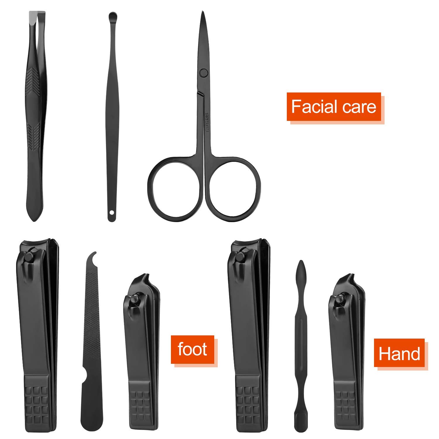 Manicure Set Personal care - Nail Clipper Kit Luxury Manicure 8 In 1 Professional Pedicure Set Grooming kit Gift for Men Husband Boyfriend Lover Parents Women Elder Patient Nail Care: Beauty