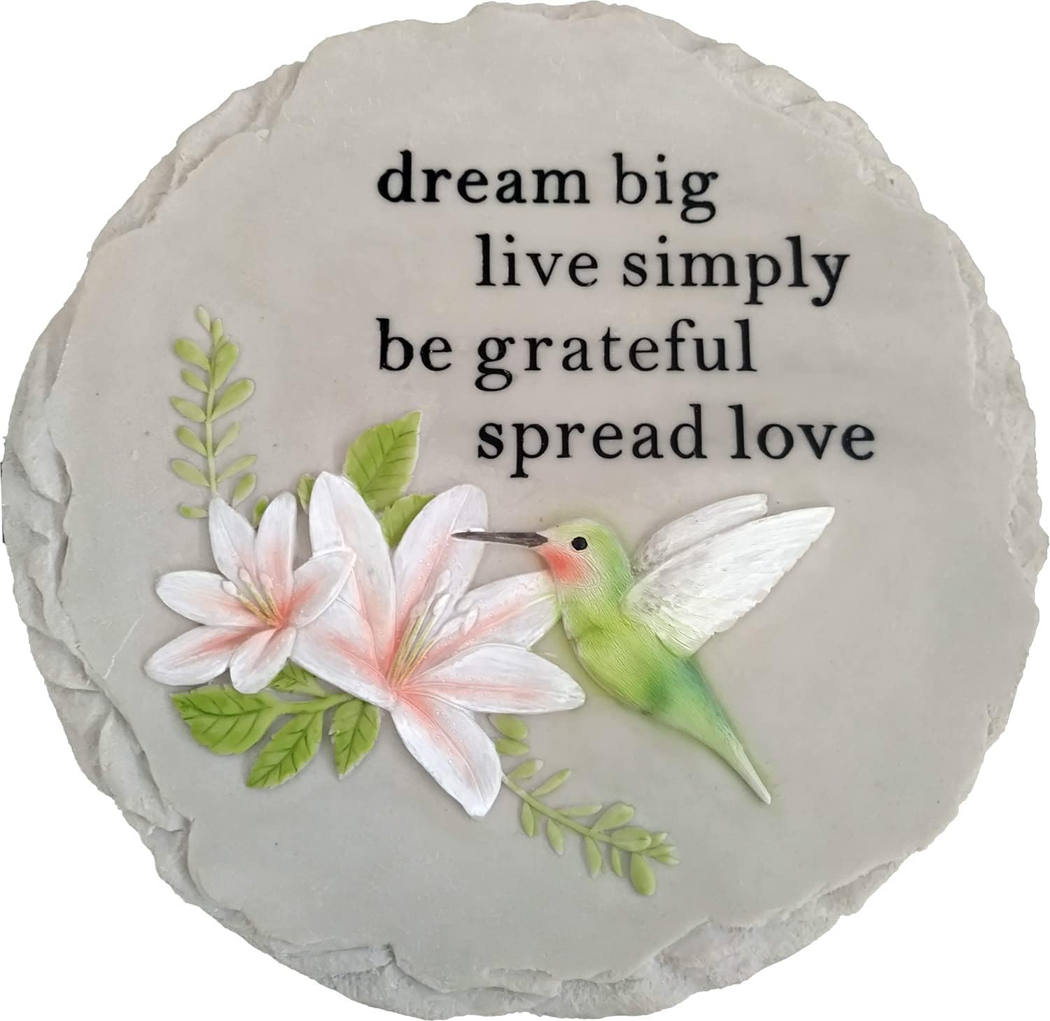 Hardscaping Materials - Spoontiques - Hummingbird Stepping Stone - Decorative Garden Stone for Yard, Patio, Garden or Walkway - Outdoor or Indoor Home Decor