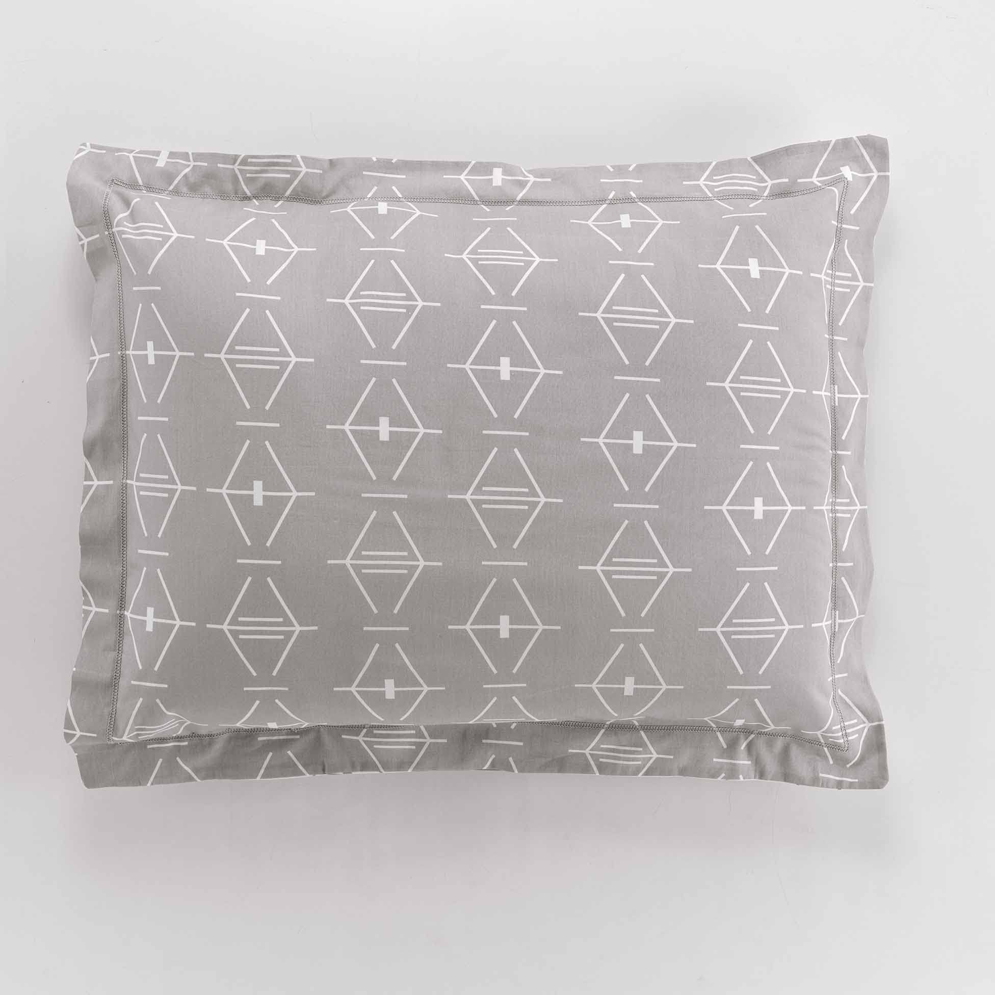 douceur d'intérieur, Flat Ruffle Pillowcase 50 x 70 cm Natural, 100% Cotton, Aristide — image 1