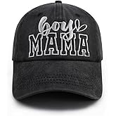Boy Mama Hats for Women, Adjustable Embroidered Vintage Distressed Mom Baseball Cap