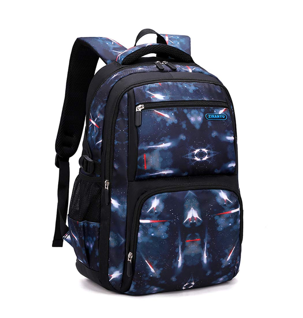 Space-Print Boys School-Bag Backpack Middle School Elementary Bookbag Rucksack