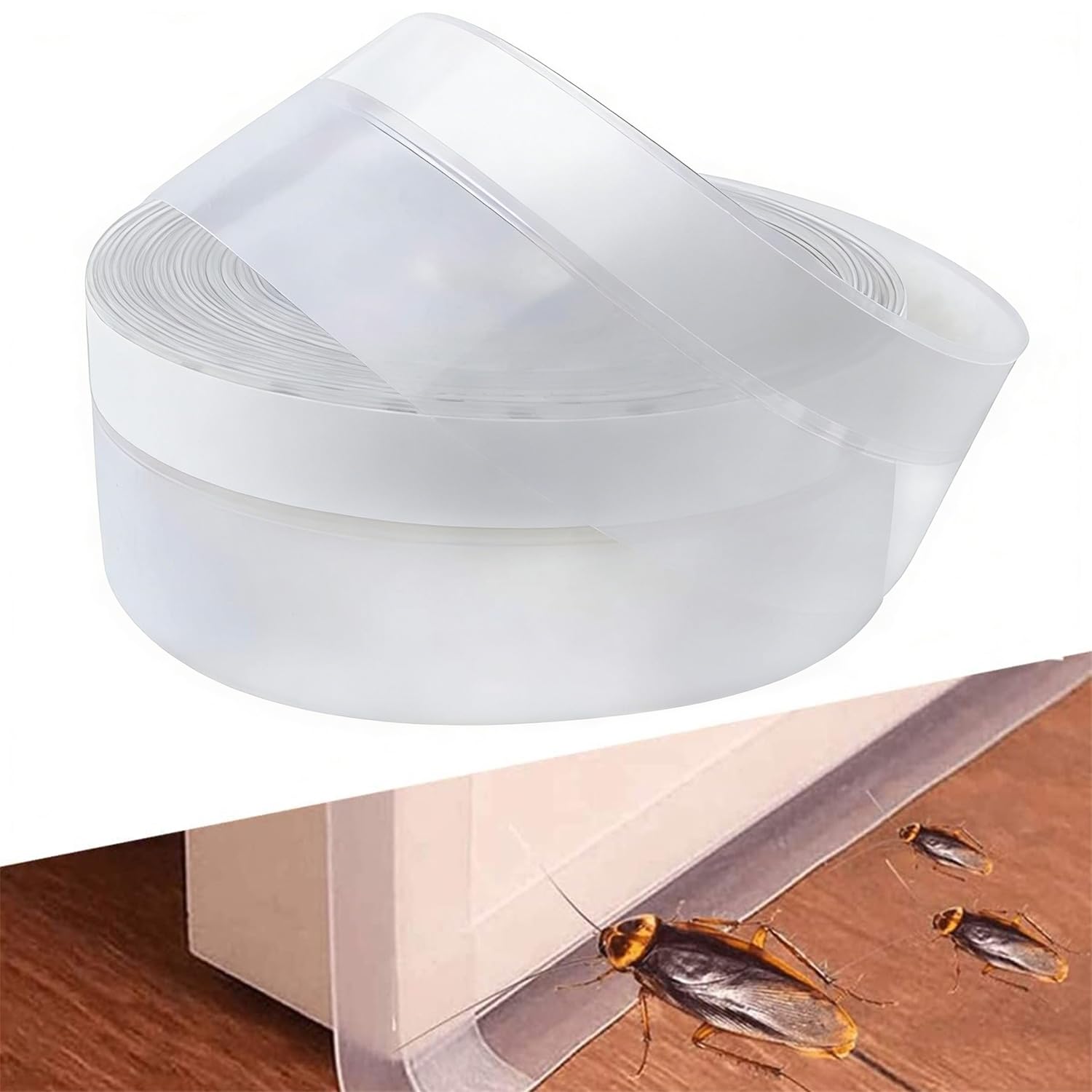 Silicone Sealing Tape, 10m*25mm Multi-Function Transparent Self-Adhesive Strip, for Draft, Stopper Soundproof, Windproof, Dust Protection, Door, Window