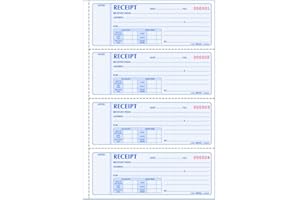 Rediform Formguard Money Receipt Book, 2.75 x 7 Inch, 4x100 Receipts (8L808R)