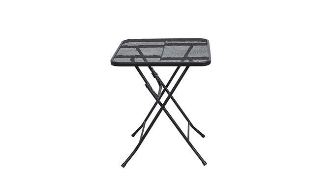 RRR Klapptisch 60 x 60, aus hochwertigem pulverbeschichtetem Streckmetall, quadratisch