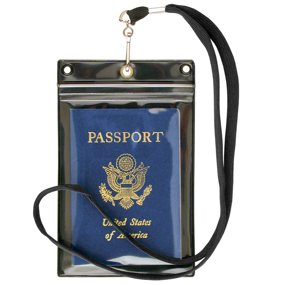 StoreSMART Zipper Passport Holder w Lanyard Clear Front 2Pack SPCR1596ZIPS