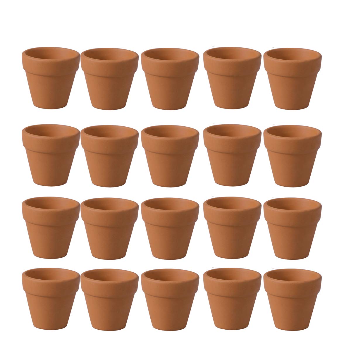 BESTonZON 20PCS Mini Clay Pots, 1.2'' Plant Pots Terracotta, Small Clay Plant Pots Mini Terracotta Flower Pots, Cactus Flower Pots Succulent Nursery Pots, Great for Plants,Crafts,Wedding Favor