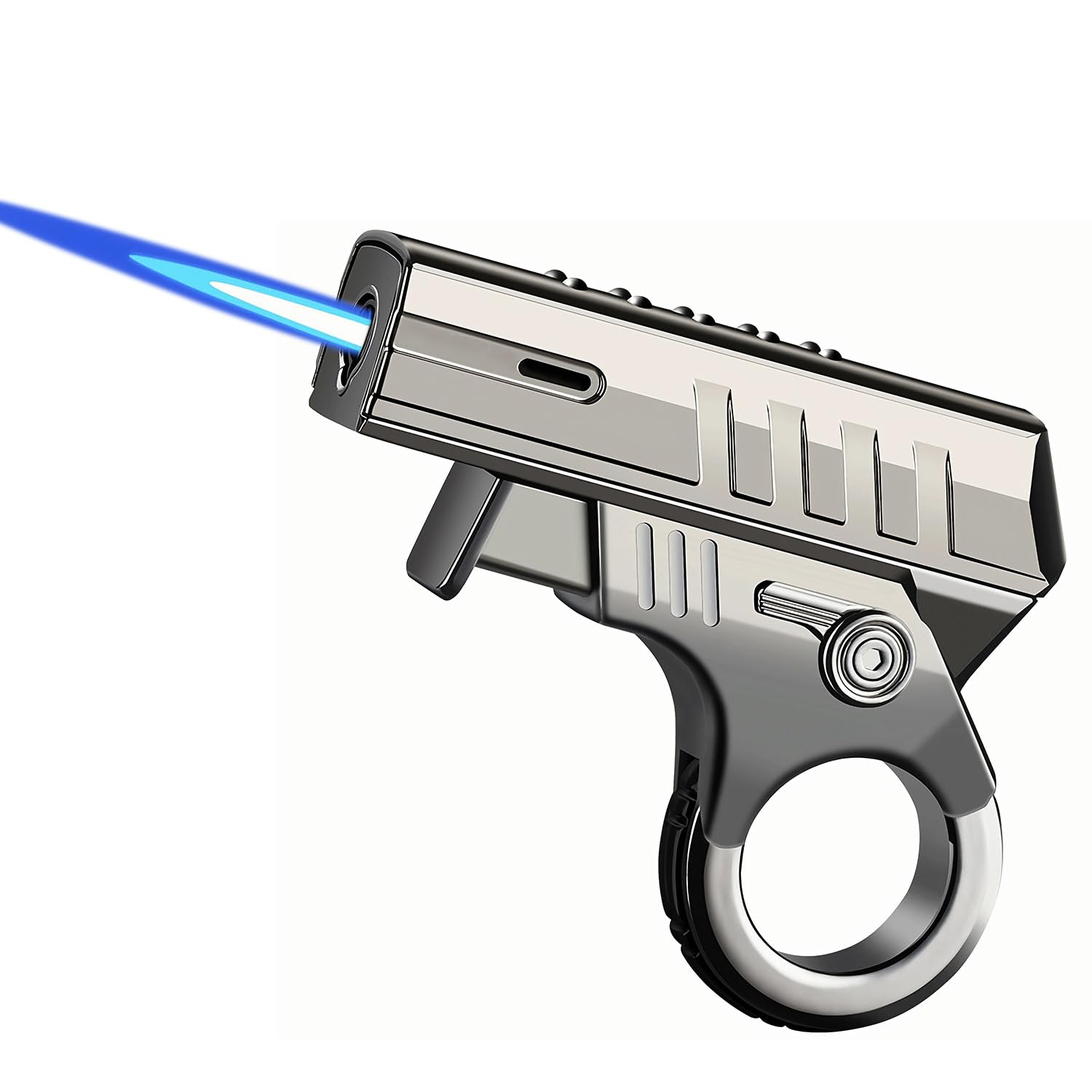 Photo 1 of Torch Lighter - Windproof Blue Flame Refillable Butane Lighter with Adjustable Flame, Gift-Ready Box, Stress-Relief Features, Perfect for Outdoor Use & Special Occasions(Gas Not Include)