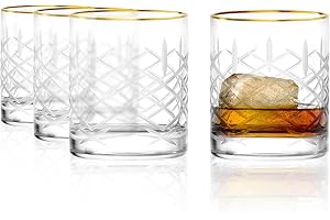 Stölzle Lausitz Set of 4 Crystal Whiskey Glasses (CLUB). Dishwasher Safe Whiskey Glasses For Men & Women (10.75 fl oz). Durable Bourbon Gifts For Men - Genuine Stölzle Glass Set