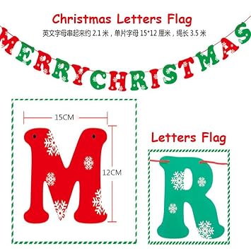 Lonngzhuan Merry Christmas Home Decor Diy Socks Flag Elk Flag
