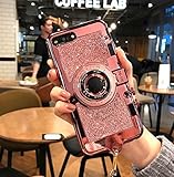 UCLL iphone 6 plus case iphone 6s plus New Modern 3D Vintage Style Portable Mirror Bling Camera Design Soft Cover For 5.5 iphone 6 plus/iphone 6s Plus with Strap Rope and a Screen protector (Pink)