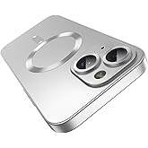 Misscase Magnetic Case for iPhone 14 with Camera Lens Protector,Compatible with Magsafe,Full Protection Slim Smooth Shockproof Anti-Scratch Soft TPU Bumper Phone Case for iPhone 14 Silver