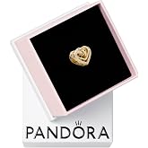 PANDORA Sparkling Entwined Hearts Charm | 14k Gold &amp; Cubic Zirconia, Jewelry for Women with Gift Box, Compatible with PANDORA Moments