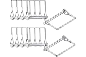 Truleego 10 Pcs 5/16x4in Trailer Coupler Pin Heavy Duty Wire Lock Pin Secure Towing Hitch Pin PTO Shaft Locking Pin (Silver)