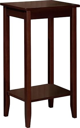 BOIS ART Rosewood Tall End Table, Simple Design, Multi-Purpose Small Space Table, Medium Coffee Brown