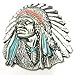 3d Native American Old West Indian Warrior Chief Belt Buckle Biker Motorcycle Vintage Silver