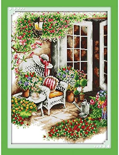 2020 New Everlasting Love Comfortable Frontage Chinese Cross Stitch Kits Ecological Cotton Stamped Printed 11CT DIY Christmas Decorations (Cross Stitch Fabric CT Number : 11CT unprinted)