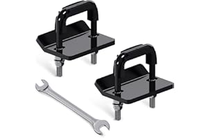 EilxMag 2-Pack Heavy Duty Anti Rattle Hitch Stabilizer, Black U-Bolt + Black Plate, 1.25 - 2 Inch (Universal Fit for Car)