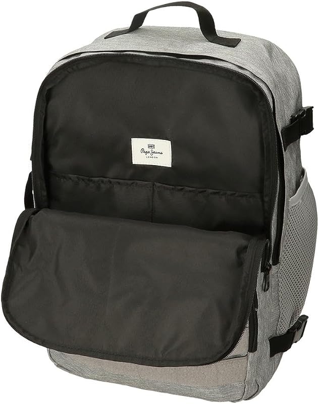 Aris Rucksack für Laptop, Doppelfach, tragbar, 31 x 44 x 17,5 cm, Schulrucksack, Polyester, von Joumma Bags, grau, 25cm x 40cm x 20cm, Rucksack mit Kabine