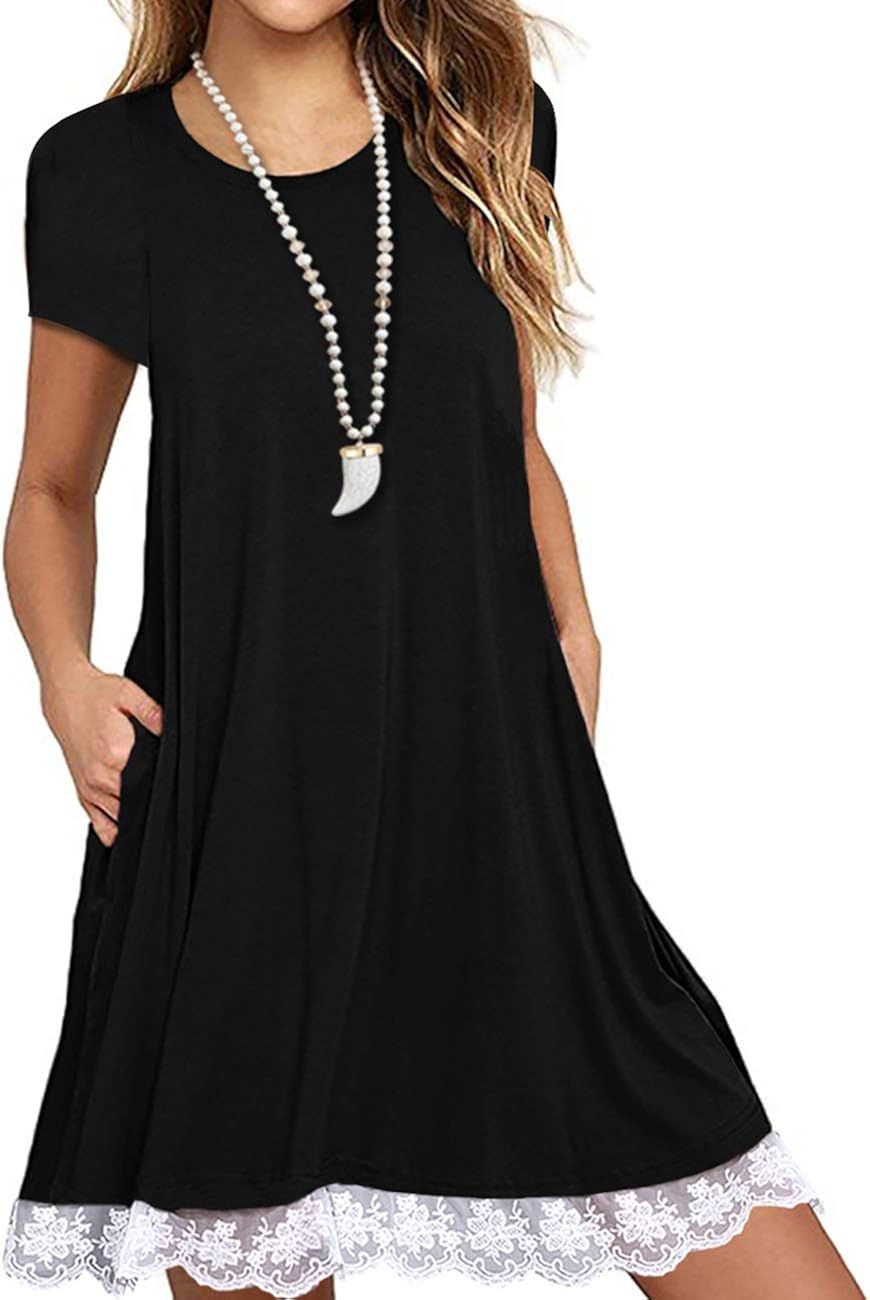 plus size black t shirt dress