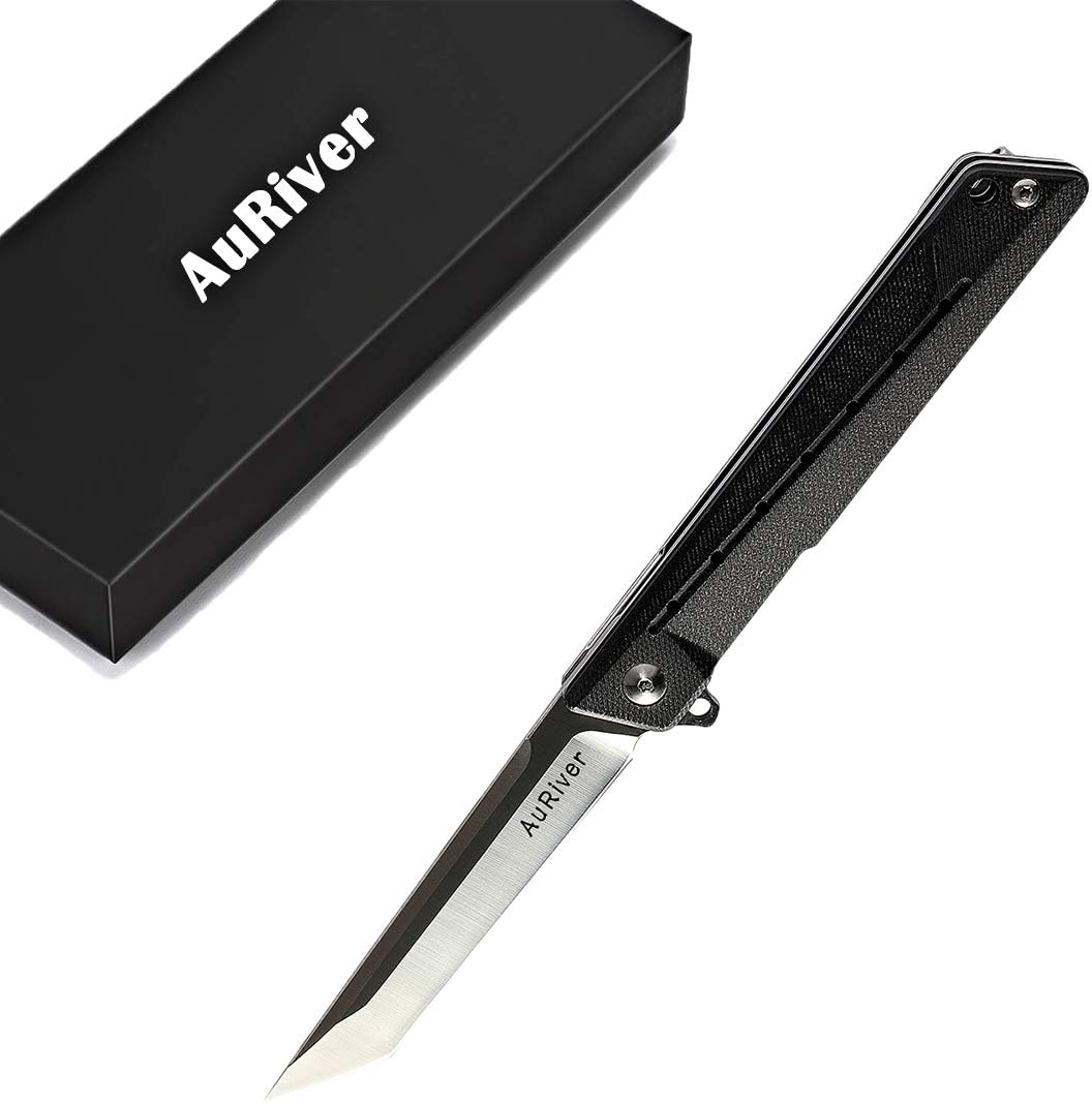 Huaanlonguk Folding Knife，Serrated Edge Pocket Knife，Outdoor Folding Knife, True Utility