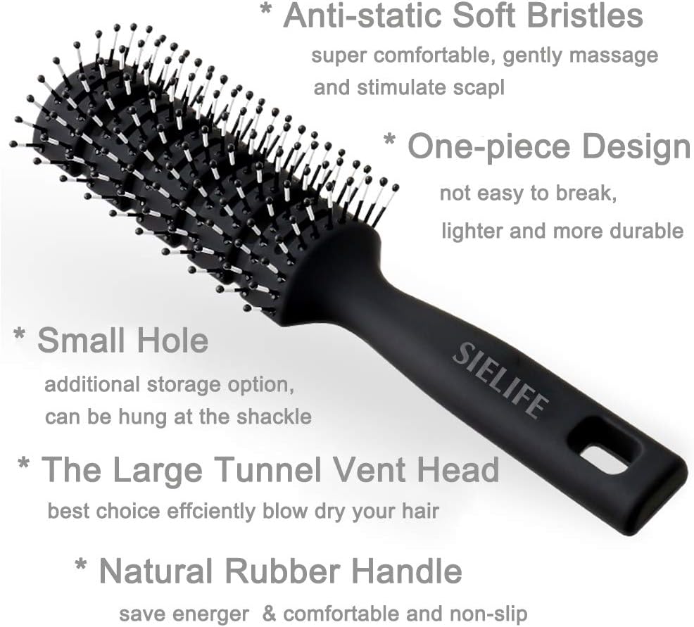 Hair Comb Professional Men's Hair Brush Great Styling, Y3, 3 Count (Pack of 1) - Image 4