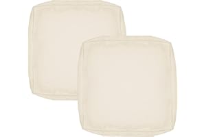 Oslimea Patio Cushion Covers Replacement 22x20x4 inch 2Pack Outdoor Seat Cushion Slipcover Waterproof Outdoor Chair Cushion Covers, Cream