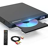 Delleson HD+ DVD Player Package, Compact DVD Player for TV, Read All Region DVDs, USB Input Feature, PAL/NTSC Auto-Switch, Ka