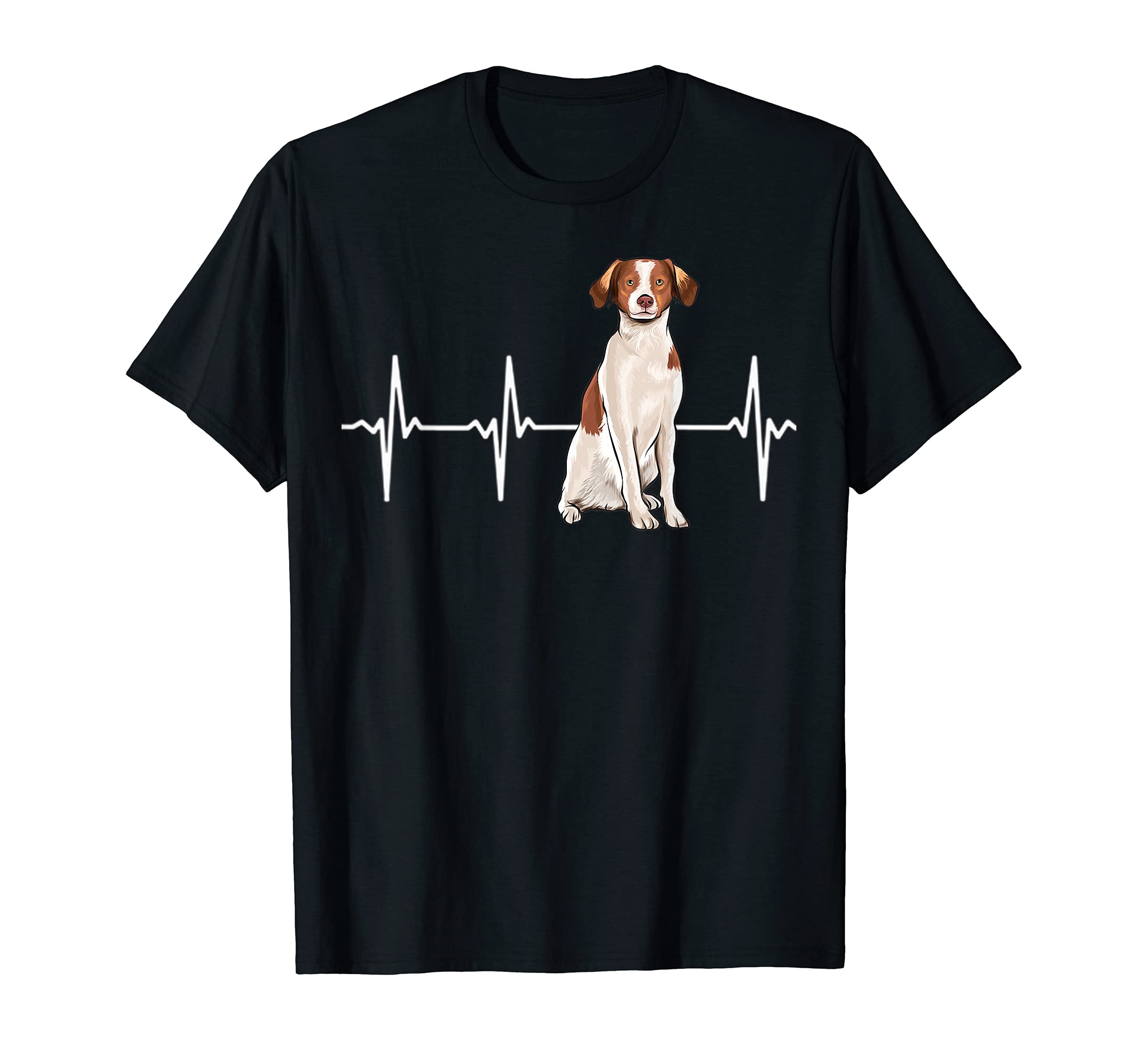 Brittany Heartbeat Dog Lover T-Shirt