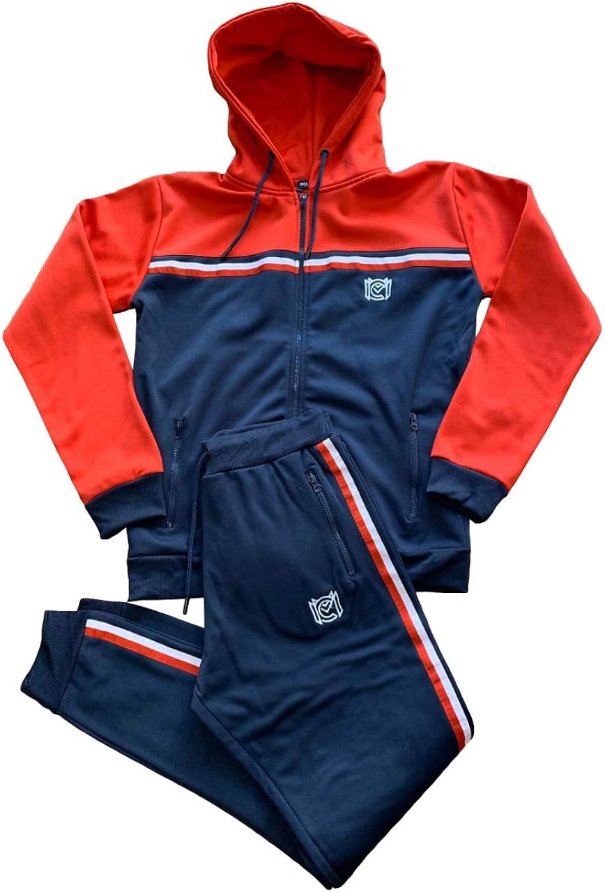 mymixtrendz Fashions Mens Scuba Panel Polyester Tracksuit Set New Slim