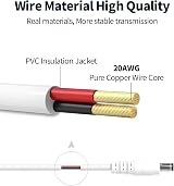 Tonton 15W 3M DC Extension Cable 12V 1.25A Pure Copper Wire White view 7