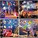 Christmas Ocean Wave Snowflake Light Projector, ACVCY Outdoor Waterproof 2-in-1 Moving Patterns Rotating LED Projection Lamp for Christmas Halloween Party Garden Decorations - 12 Slides 10 Colors