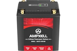 AMPXELL YTX30L-BS Lithium Motorcycle Battery 12V 1080A 18Ah Replacement YIX30L Powersport, Motorcycle, ATV, UTV, Scooter, 4 Wheeler and Generator Battery etc.