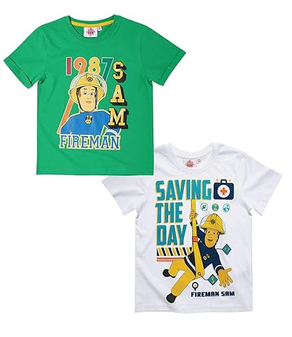 Feuerwehrmann Sam Jungen Doppelpack T-Shirt