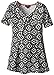 My Michelle Big Girls' Black and White Pattern Fit-and-Flare Dress