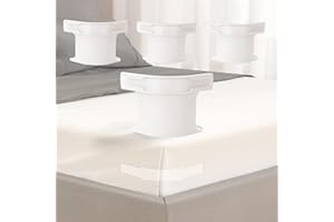 BOOMY LINS Lock Sheet Holders Keep Sheets Tight Heavy Duty Bed Sheet ，Heavy Duty Bedsheet Corner Tightener Clips, Easy Installation Bed Sheet Grippers Fixed for Mattress Protectors, Bedding（4 pack） (White)
