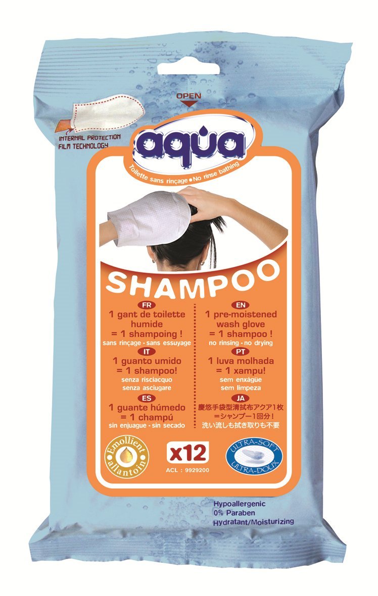 No Rinse Aqua Wash Gloves (Pouch of 12 Gloves) Health