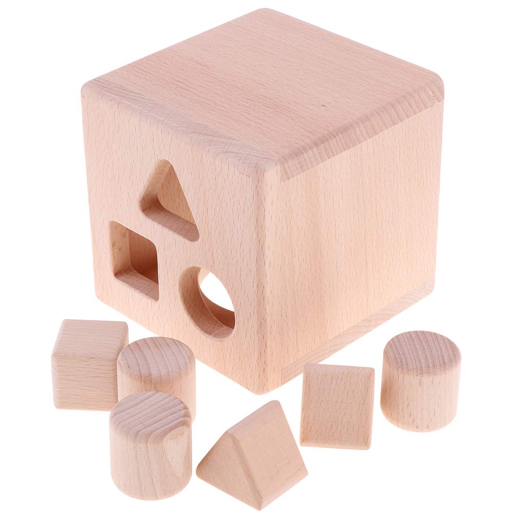 Montessori Wooden Stacking Cubes Set Kids Baby Early Educational Toy