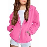 Arshiner Girls Zip Up Hoodies Teen Fleece Full-Zip Sweatshirts Jacket Casual Fall Hoodie with Pocket