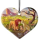 Trend Setters Disney – The Lion King – Remember Who You are – Thomas Kinkade Studios – Hanging Acrylic Print – Heart-Shaped Decoration – for Gifting and Collecting Ltd. ACPHEART829