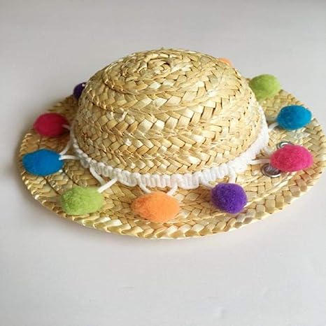 Qdzsqff Chapeau De Paille Chapeau Pour Animaux Chapeau Costume Pour Chihuahua Vetements Decoration Pour Fete Ete Mexique Chapeau Pour Animaux Cat Dog Farmer Hat Amazon Fr Animalerie