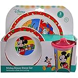 Mickey Mouse 3pc PP Dinner Set in Open Box (Plate, Bowl and Cup)