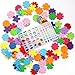 Creatrill 160 Pieces 4 Styles Felt Flowers with Self Adhesive Rhinestone Crystal Gems Stickers Kit for Art Craft DIY