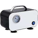 creahub Laboratory Vacuum Pump 10L/min Portable Oilless Diaphragm Vacuum Filtration with Rubber Tube Positive and Negative Pr
