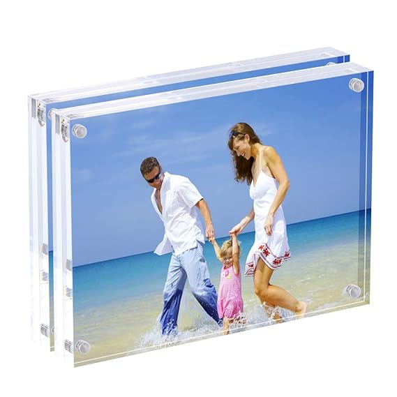 AMEITECH Acrylic Photo Frames 15 x 20 cm, Acrylic Block