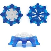 50pcs Golf Shoes Spikes Includes A Wrench Fast Twist Studs Cleats Compatible with Most Golf Shoes(Blue)
